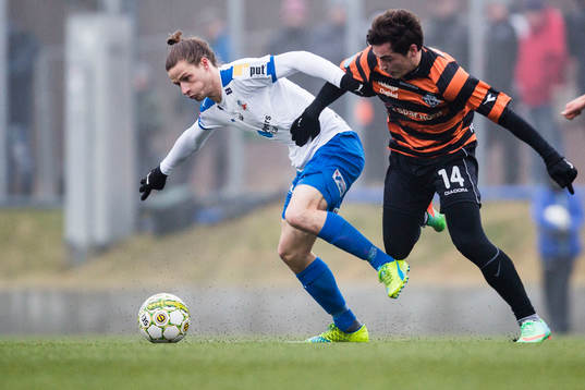 Helsingborgs Jesper Lange och Helsingørs Vito Mistrati