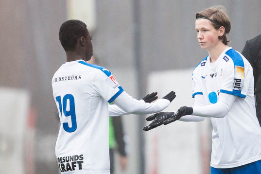 Helsingborgs Erik Kitolano och Max Svensson