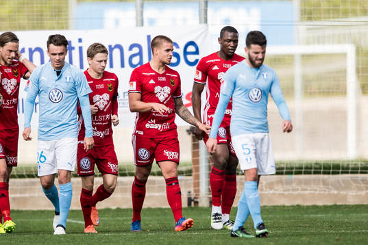 Malmö FFs Andreas Vindheim och Erdal Rakip deppar