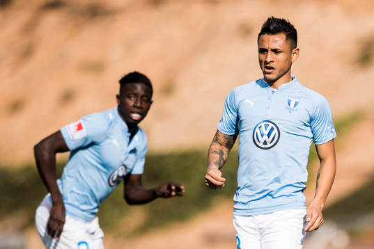 Malmö FFs Yoshimar Yotún och Pa Konate