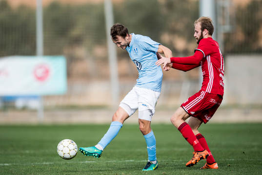 Malmö FFs Magnus Wolff Eikrem och Östersunds Curtis