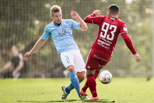 Malmö FFs Anton Tinnerholm och Östersunds Saman Ghoddos