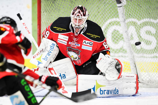 Malmö Redhawks målvakt Oscar Alsenfelt