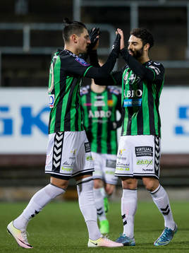 GAIS Luka Mijaljevic jublar ihop med Arvin Shojaee