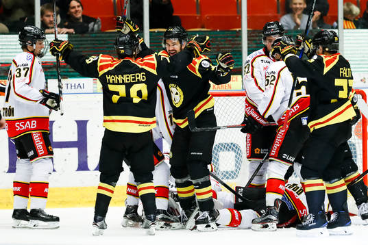 Brynäs Daniel Mannberg , Johan Alcén och Elias Fälth