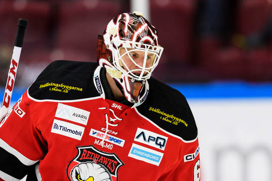 Malmö Redhawks målvakt Oscar Alsenfelt