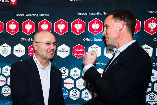Sparta Prags tränare Jiri Kalous och Frölundas tränare