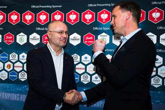 Sparta Prags tränare Jiri Kalous och Frölundas tränare