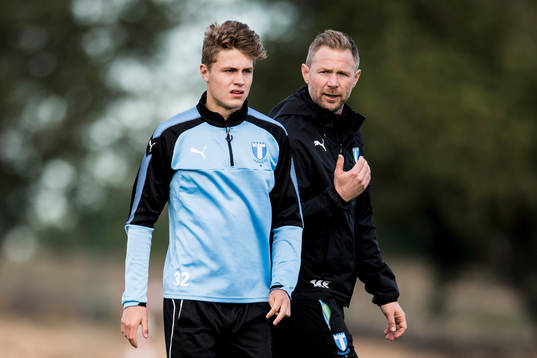 Mattias Svanberg och tränare Magnus Pehrsson