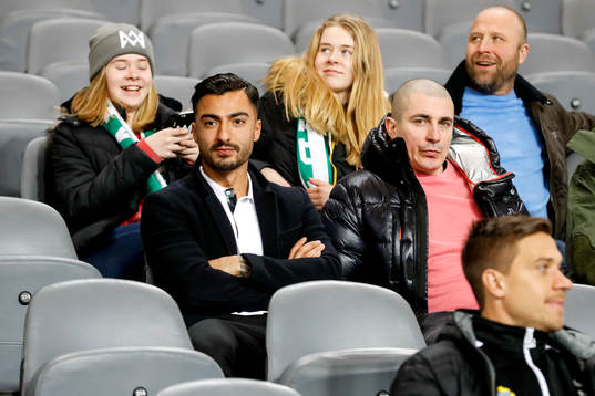 Hammarbys nyförvärv Jiloan Hamad på läktaren