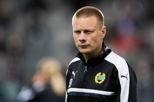 Hammarbys assisterande tränare Stefan Billborn innan