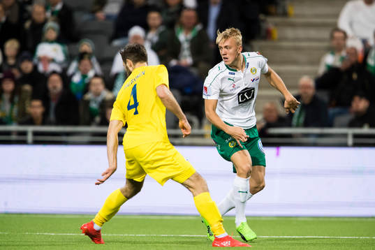 HJK Helsingfors Hannu Patronen och Hammarbys Isac Lidberg