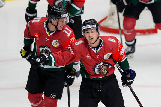 Frölundas Casey Wellman jublar