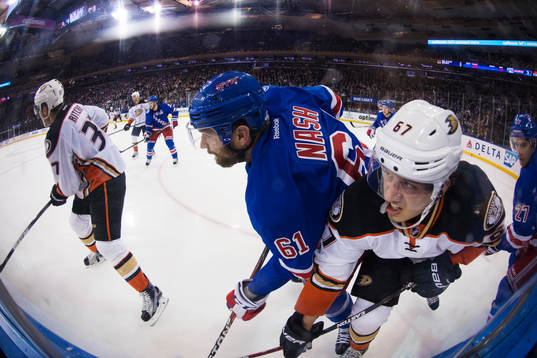 Rangers Rick Nash och Ducks Rickard Rakell