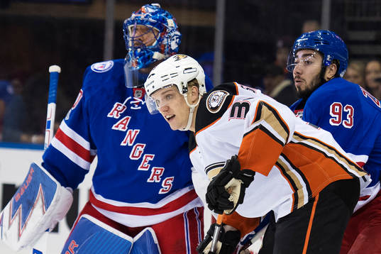 Rangers målvakt Henrik Lundqvist och Mika Zibanejad