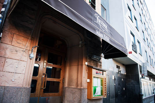 Exteriör av restaurang Kvarnen när Hammarbys nye spelare