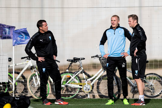 Sportchef Daniel Andersson, Franz Brorsson och sjukgymnast