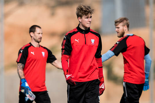 Malmö FFs tre målvakter Johan Wiland, Mathias Nilsson och
