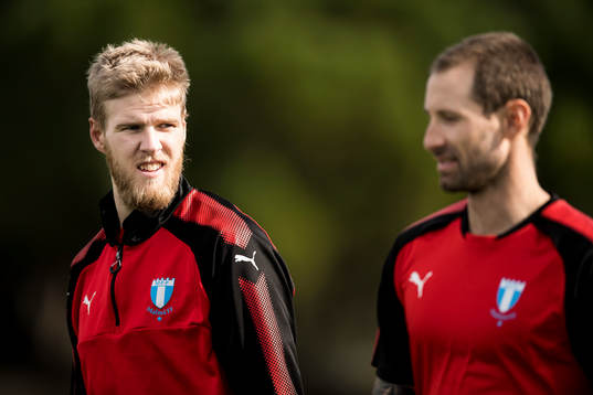 Målvakt Fredrik Andersson och målvakt Johan Wiland