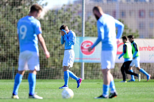Malmö FFs Lasse Nielsen deppar