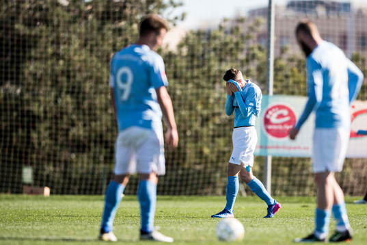 Malmö FFs Lasse Nielsen deppar