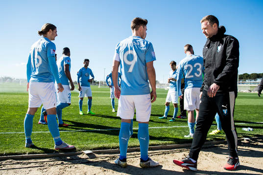 Malmö FFs Pawel Cibicki, Markus Rosenberg och tränare