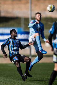 Malmö FFs Lasse Nielsen och Sirius Kingsley Sarfo