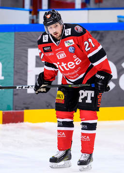 Piteås Jannik Karvinen på uppvärmningen