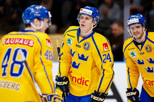 Sveriges Carl Klingberg, Joel Eriksson Ek och Dennis