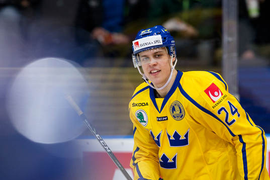 Sveriges Joel Eriksson Ek glad