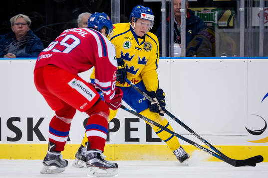 Sveriges Andreas Borgman mot Tjeckiens Lukas Radil