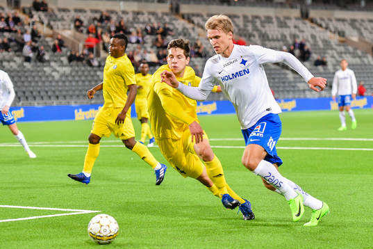 Norrköpings Sebastian Andersson och HJK Helsingfors Lassi