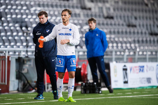 Norrköpings tränare Jens Gustafsson  och Linus Wahlqvist