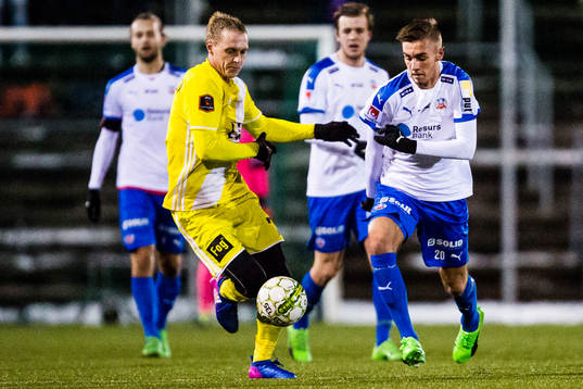 Lyngbys Jesper Christjansen och Helsingborgs Casper Seger