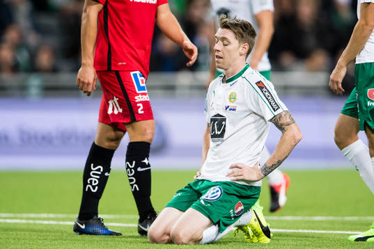 Hammarbys Birkir Már Saevarsson deppar