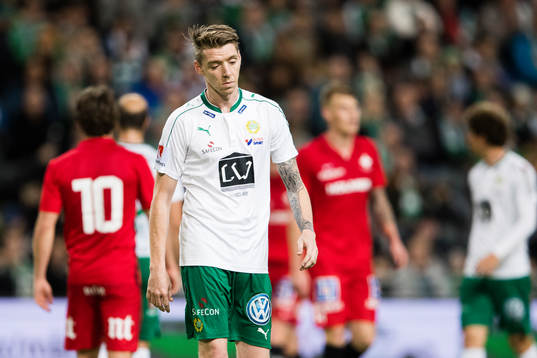 Hammarbys Birkir Már Saevarsson deppar
