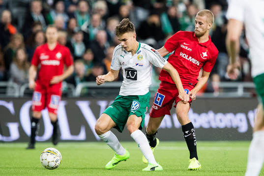 Hammarbys Dusan Jajic och Norrköpings Nicklas Bärkroth