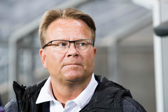 Hammarbys sportchef Mats Jingblad innan träningsmatchen i