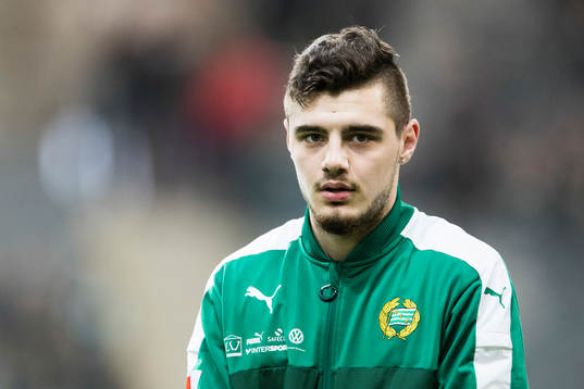Hammarbys målvakt Giuliano Gatica innan träningsmatchen i