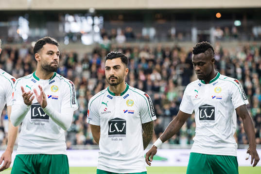 Hammarbys Imad Khalili, Jiloan Hamad och Gershon Koffie