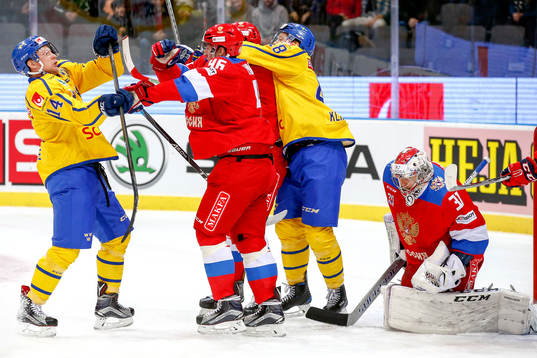 Sveriges Richard Gynge och Carl Klingberg och Rysslands