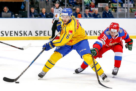 Sveriges Oscar Fantenberg och Rysslands Vladimir Tkachyov