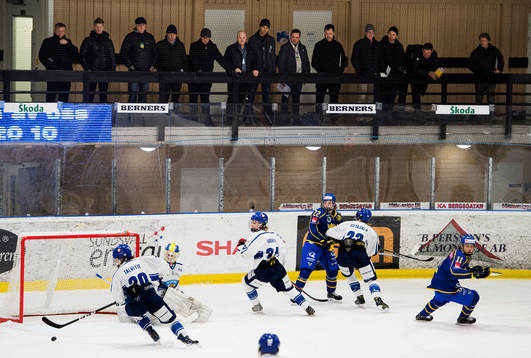 Läktaren är full av talangscouter från NHL