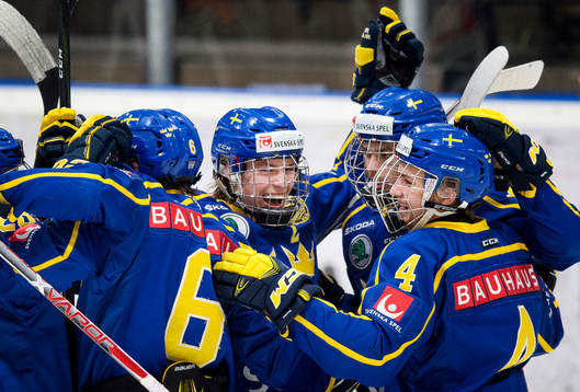 Sveriges Tomothy Liljegren, Rickard Hugg (mitten) Erik