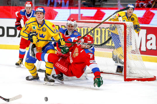 Sveriges Joel Eriksson Ek och Rysslands Vladimir Tkachyov