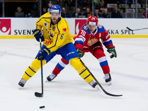 Sveriges Oscar Fantenberg före Rysslands Vladimir Tkachyov