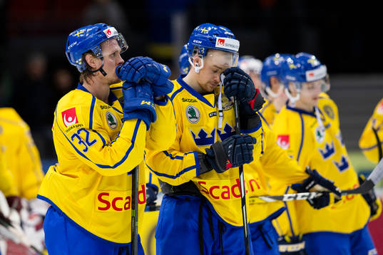 Sveriges Magnus Nygren och Daniel Brodin deppar