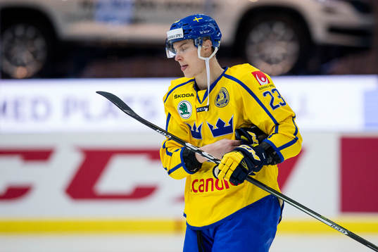 Sveriges Fredrik Händemark lämnar planen