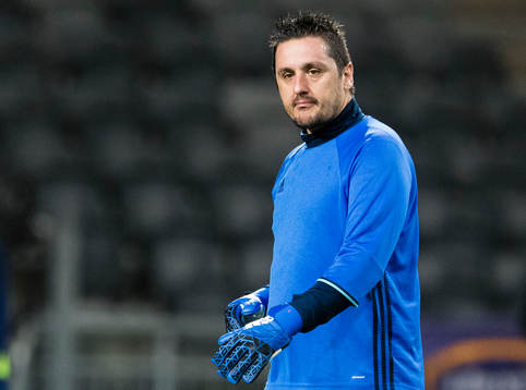 Djurgårdens målvaktstränare Nikos Gkoulios innan