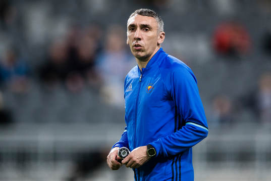 Djurgårdens assisterande tränare Ivan Ristic innan